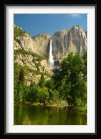 Upper Yosemite Falls, Merced River, Yosemite NP, California Framed Print