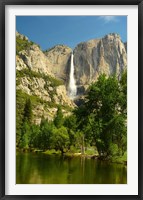 Upper Yosemite Falls, Merced River, Yosemite NP, California Framed Print