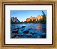 Rocks in The Merced River in the Yosemite Valley Fine Art Print