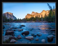 Rocks in The Merced River in the Yosemite Valley Fine Art Print