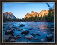 Rocks in The Merced River in the Yosemite Valley Fine Art Print