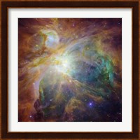 Spitzer and Hubble Create Colorful Masterpiece Fine Art Print