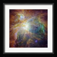 Spitzer and Hubble Create Colorful Masterpiece Fine Art Print