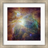 Spitzer and Hubble Create Colorful Masterpiece Fine Art Print