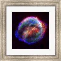 Kepler's Supernova Remnant In Visible, X-Ray and Infrared Light Fine Art Print