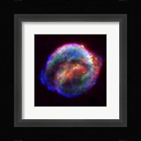Kepler's Supernova Remnant In Visible, X-Ray and Infrared Light Fine Art Print