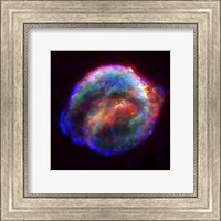 Kepler's Supernova Remnant In Visible, X-Ray and Infrared Light Fine Art Print