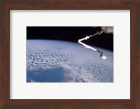 The Robotic Canadarm2 above Earth Fine Art Print