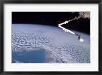 The Robotic Canadarm2 above Earth Fine Art Print