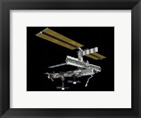 Computer Generated View of the International Space Station against the Blackness of Space Fine Art Print
