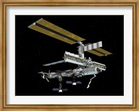 Computer Generated View of the International Space Station against the Blackness of Space Fine Art Print