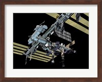 Different Angle of Computer Generated view of the International Space Station Fine Art Print