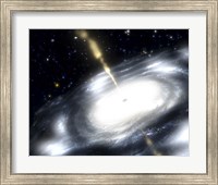 A Rare Galaxy that is Extremely Dusty, and Produces Radio Jets Fine Art Print