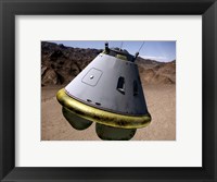 Concept of a Crew Exploration Vehicle as it Lands on Earth Fine Art Print