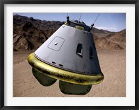 Concept of a Crew Exploration Vehicle as it Lands on Earth Fine Art Print