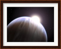 An Extrasolar Planet with its Parent Star Peeking above its Top Edge Fine Art Print