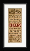 Wine Words II Framed Print