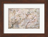 Cherry Blossoms Taupe Landscape Fine Art Print