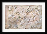 Cherry Blossoms Taupe Landscape Fine Art Print