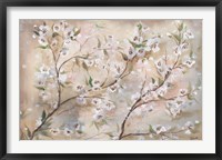 Cherry Blossoms Taupe Landscape Fine Art Print