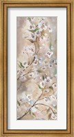 Cherry Blossoms Taupe Panel I Fine Art Print