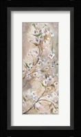 Cherry Blossoms Taupe Panel I Framed Print
