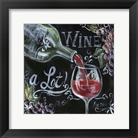 Chalkboard Wine I Framed Print