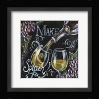Chalkboard Wine II Framed Print