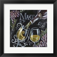 Chalkboard Wine II Framed Print