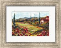 Tuscan Poppy Landscape Fine Art Print