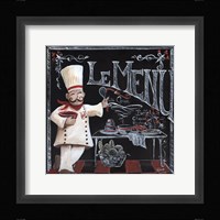 Chalkboard Chefs I Framed Print