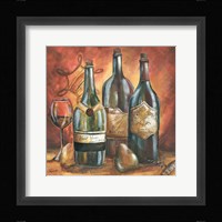 Red and Gold Wine I Framed Print