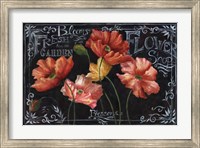 Flowers in Bloom Chalkboard Landscape Fine Art Print