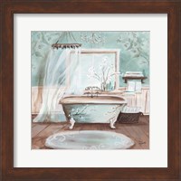 Aqua Blossom Bath II Fine Art Print