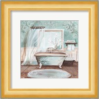 Aqua Blossom Bath II Fine Art Print