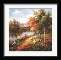 Poppies and Stream Fine Art Print