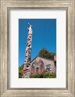Haida Totem Pole and Tourist Shop, Queen Charlotte Islands, Canada Fine Art Print