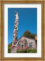 Haida Totem Pole and Tourist Shop, Queen Charlotte Islands, Canada Fine Art Print