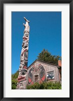 Haida Totem Pole and Tourist Shop, Queen Charlotte Islands, Canada Fine Art Print