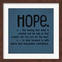 Definitions-Hope III Fine Art Print