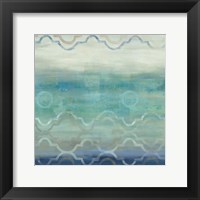 Abstract Waves Blue/Gray I Framed Print