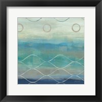 Abstract Waves Blue/Gray II Framed Print