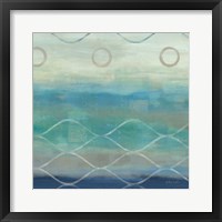 Abstract Waves Blue/Gray II Framed Print
