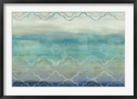 Abstract Waves Blue/Gray Framed Print