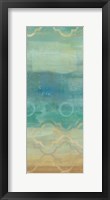 Abstract Waves Blue Panel I Framed Print