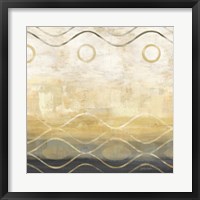 Abstract Waves Black/Gold II Fine Art Print