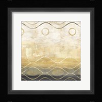 Abstract Waves Black/Gold II Framed Print