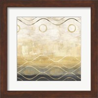 Abstract Waves Black/Gold II Fine Art Print