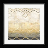 Abstract Waves Black/Gold I Fine Art Print