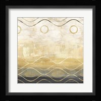 Abstract Waves Black/Gold II Fine Art Print